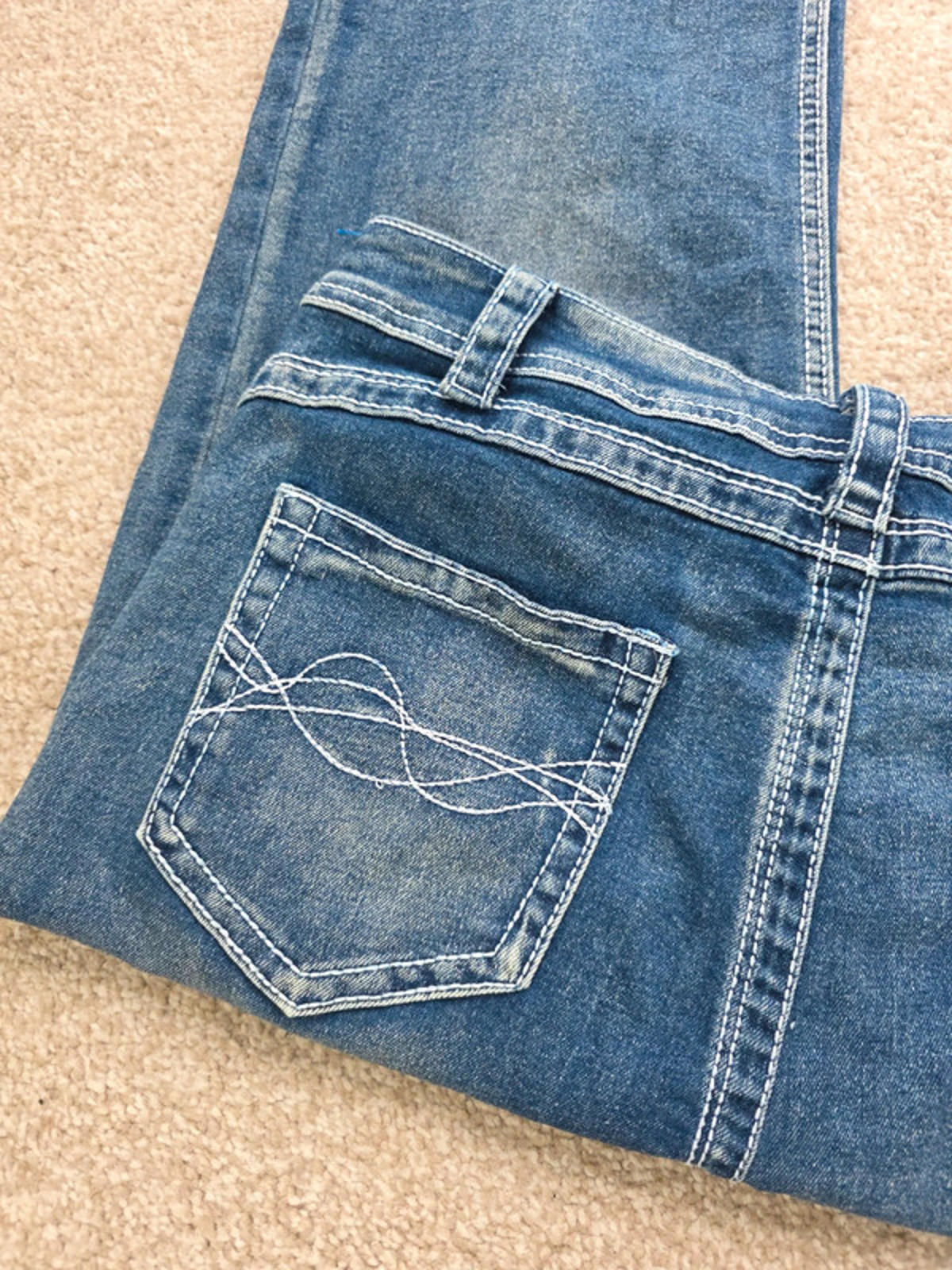 Vintage Y2K No-Label Mid Rise Straight Jeans UK Size 14 Petite