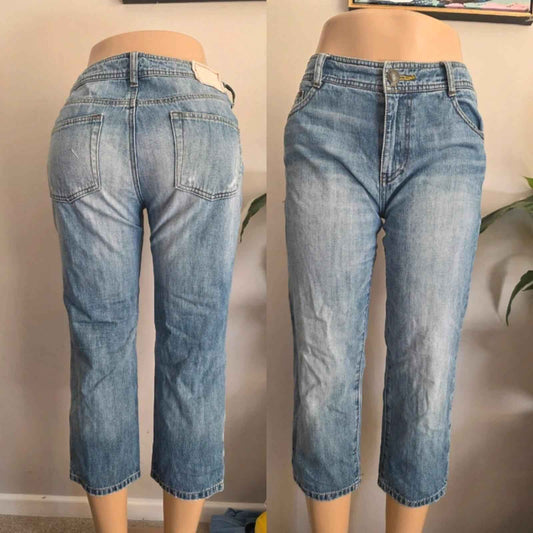 World Jeans International Mid Rise Capri Jeans UK Size 10