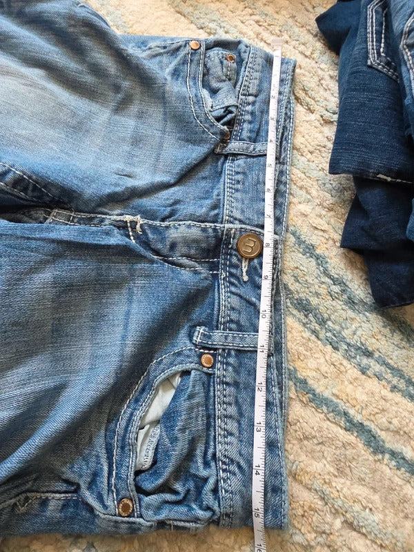 Maurices Ultra Low Rise Bootcut Vintage Y2K Jeans UK Size 6/8 Tall