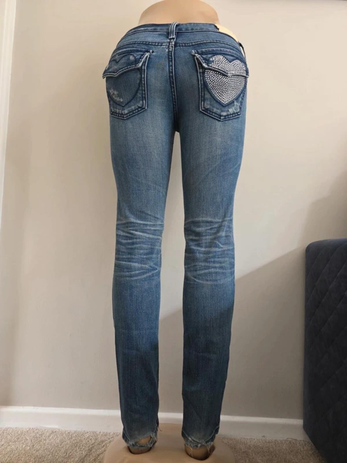 Vintage Y2K 3room+s Ultra Low Rise Skinny Jeans UK Size 6