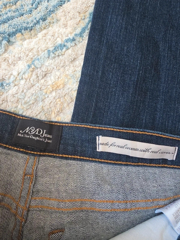 NYDJ Petite High Rise Bootcut Jeans UK Size 14