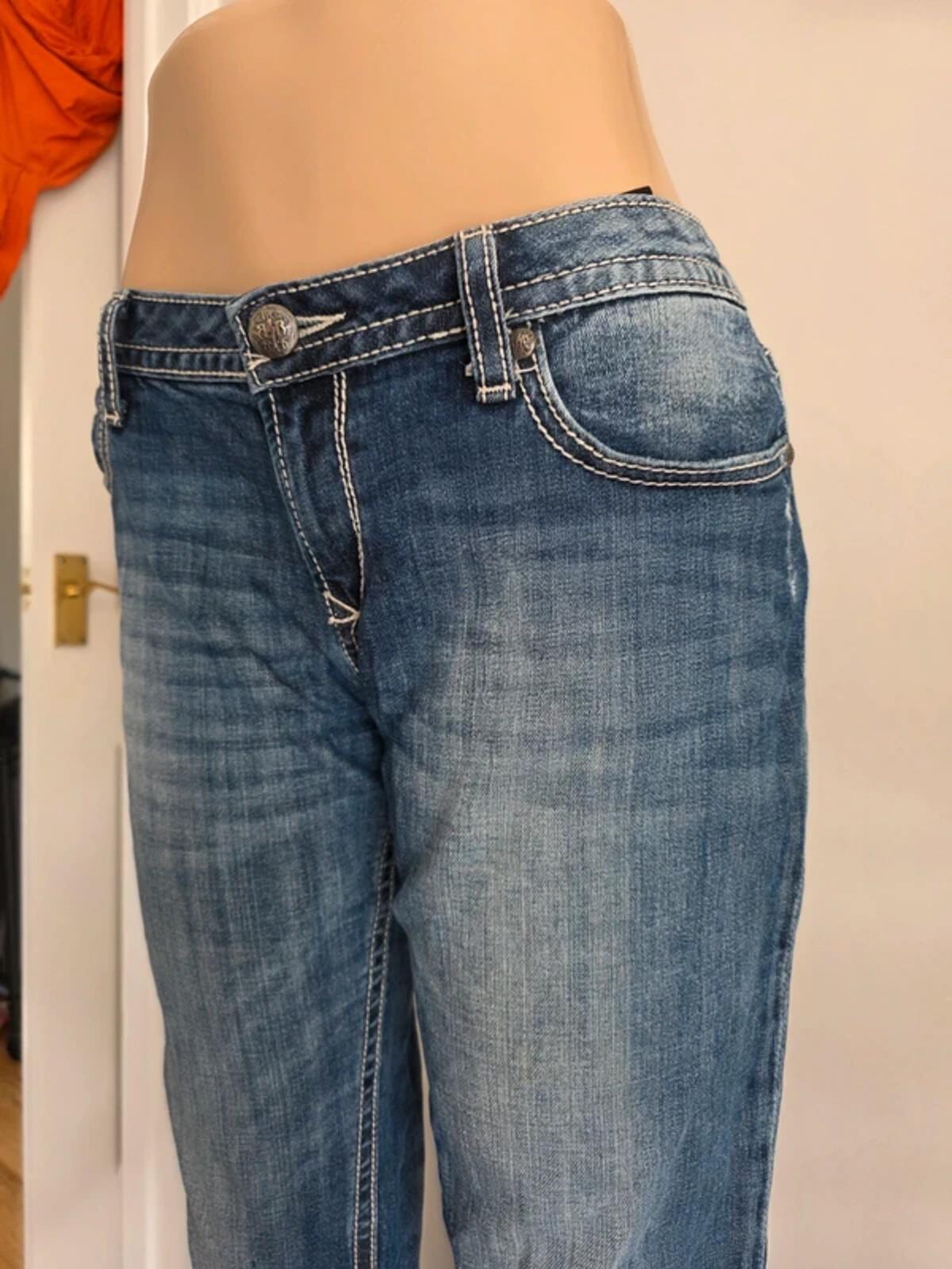 Vintage Y2K Rerock Low Rise Skinny Jeans UK Size 14