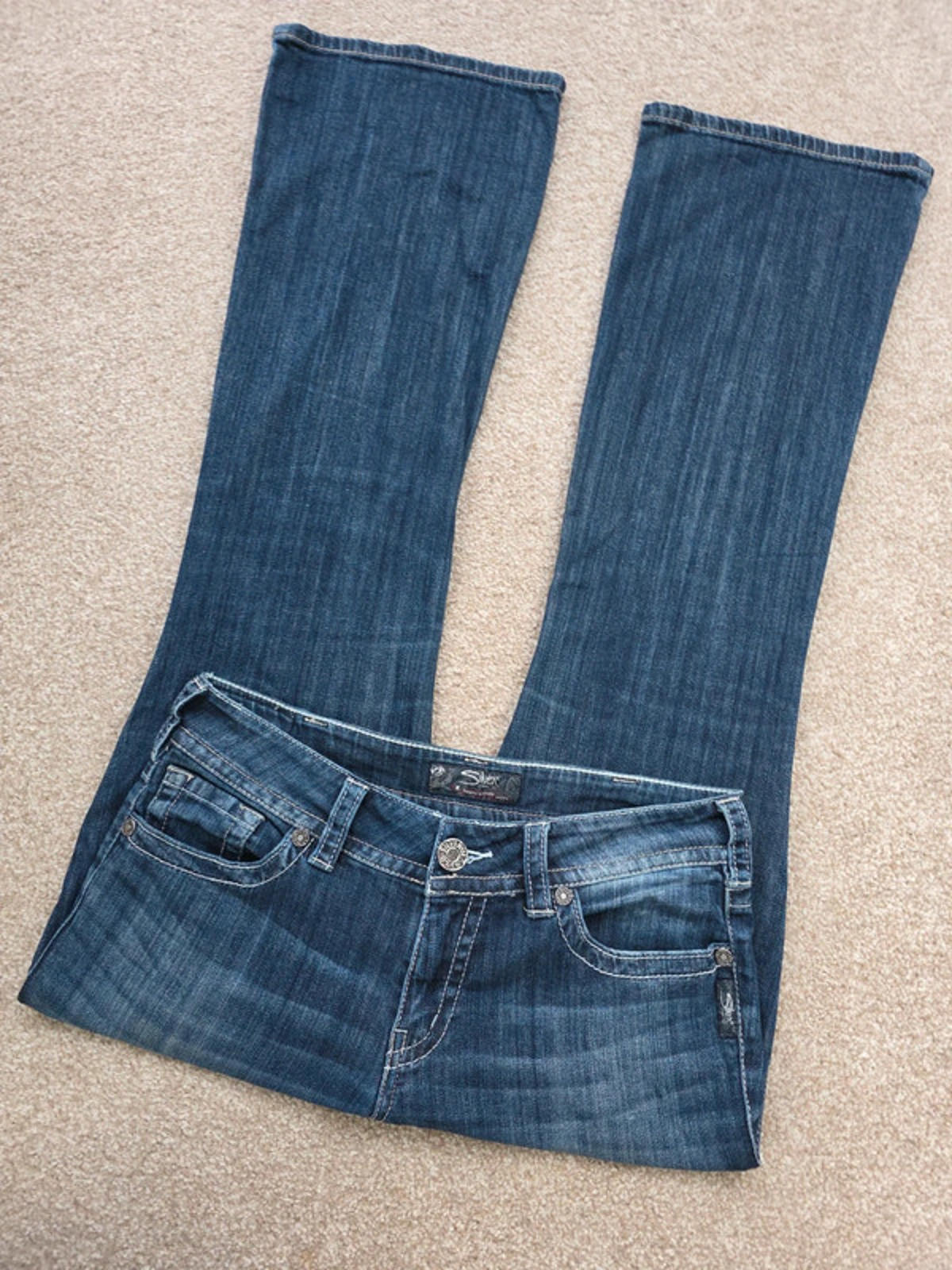 Vintage Y2K Suki Mid Rise Flare Jeans UK Size 12
