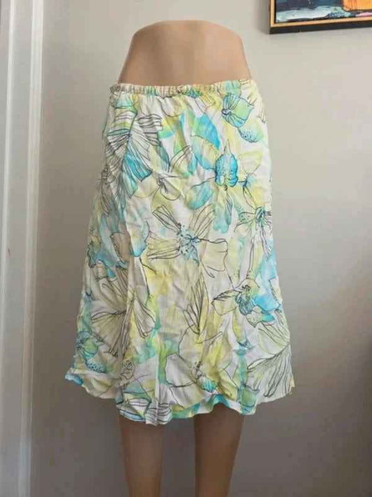 Alexis Vintage Y2K Floral Stretch Skirt UK Size 12
