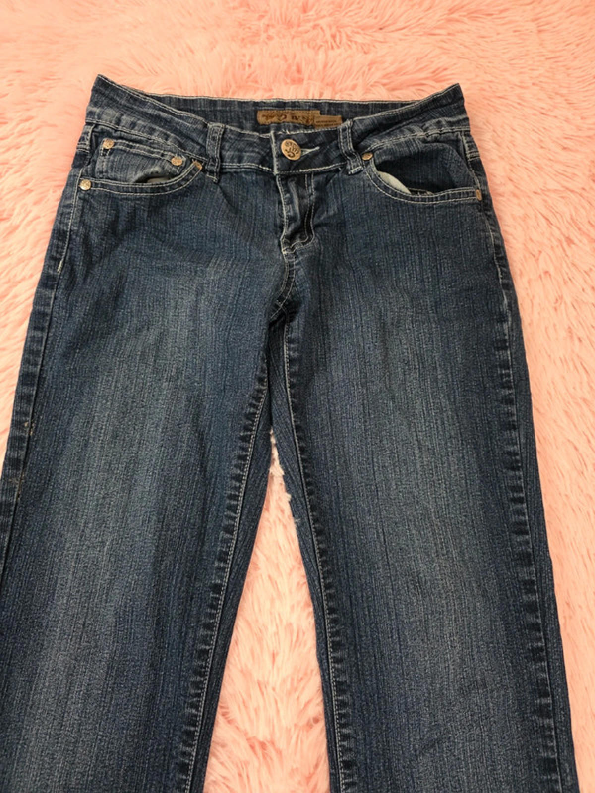 Y2K Give Me 5ive Super Low Rise Bootcut Jeans UK Size 8