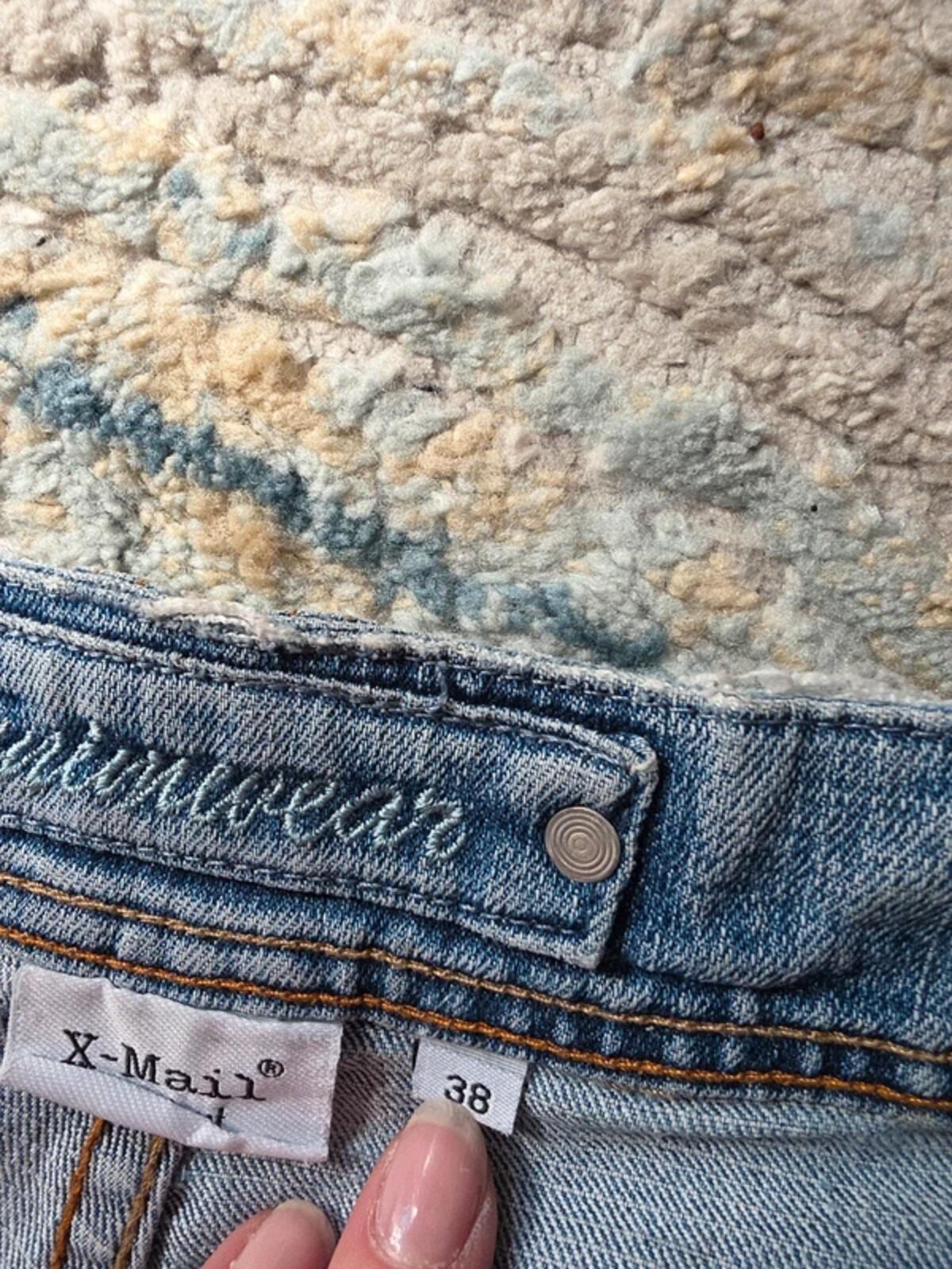 X-Mail Mid Rise Wide Leg Bootcut Vintage Y2K Jeans UK Size 10/12 Petite