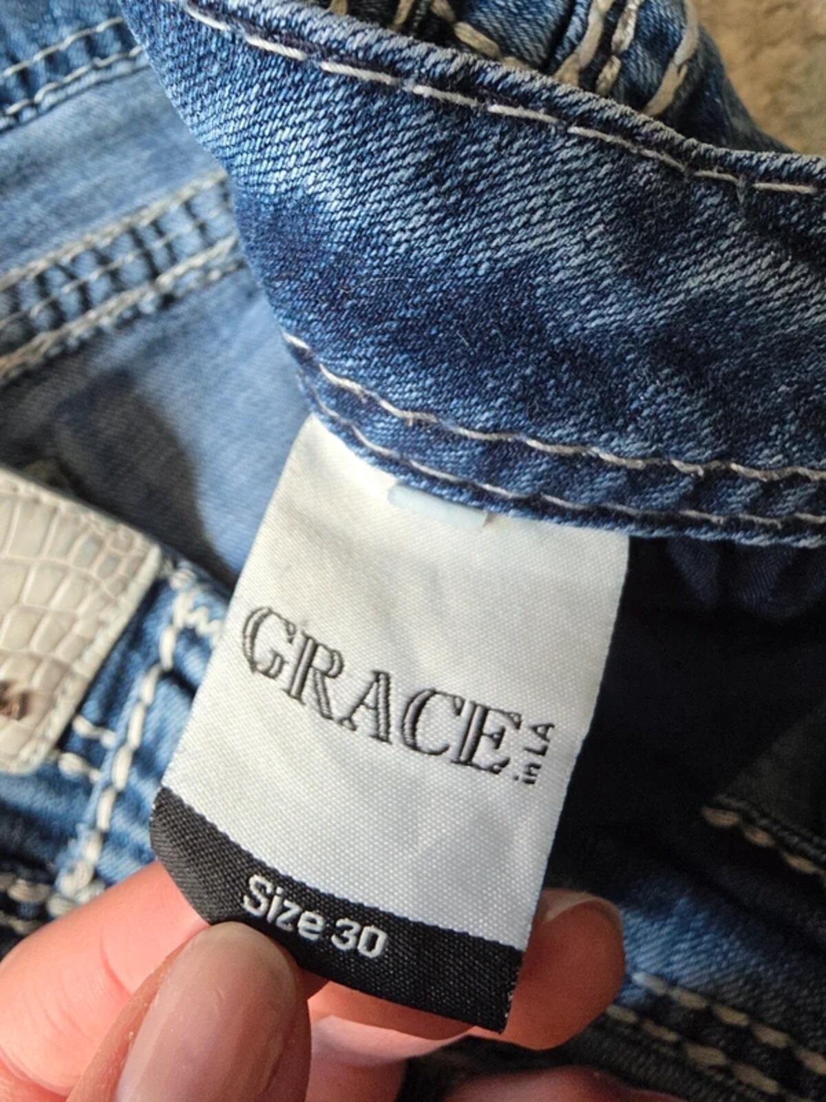 Grace in LA Mid Rise Bootcut Vintage Y2K Jeans UK Size 10 Tall