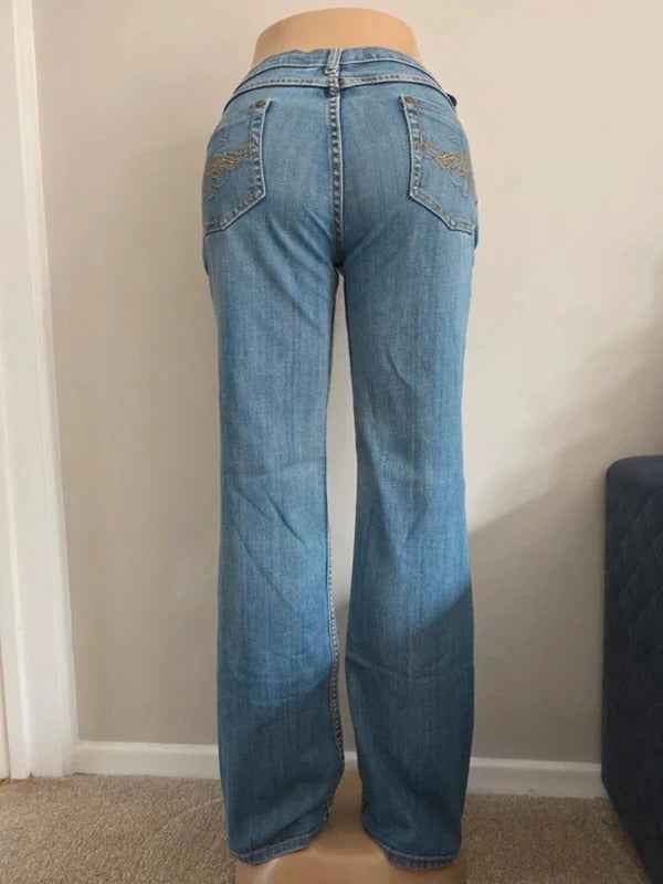 Promod Tall Relaxed Bootcut Vintage Y2K Jeans UK Size 10