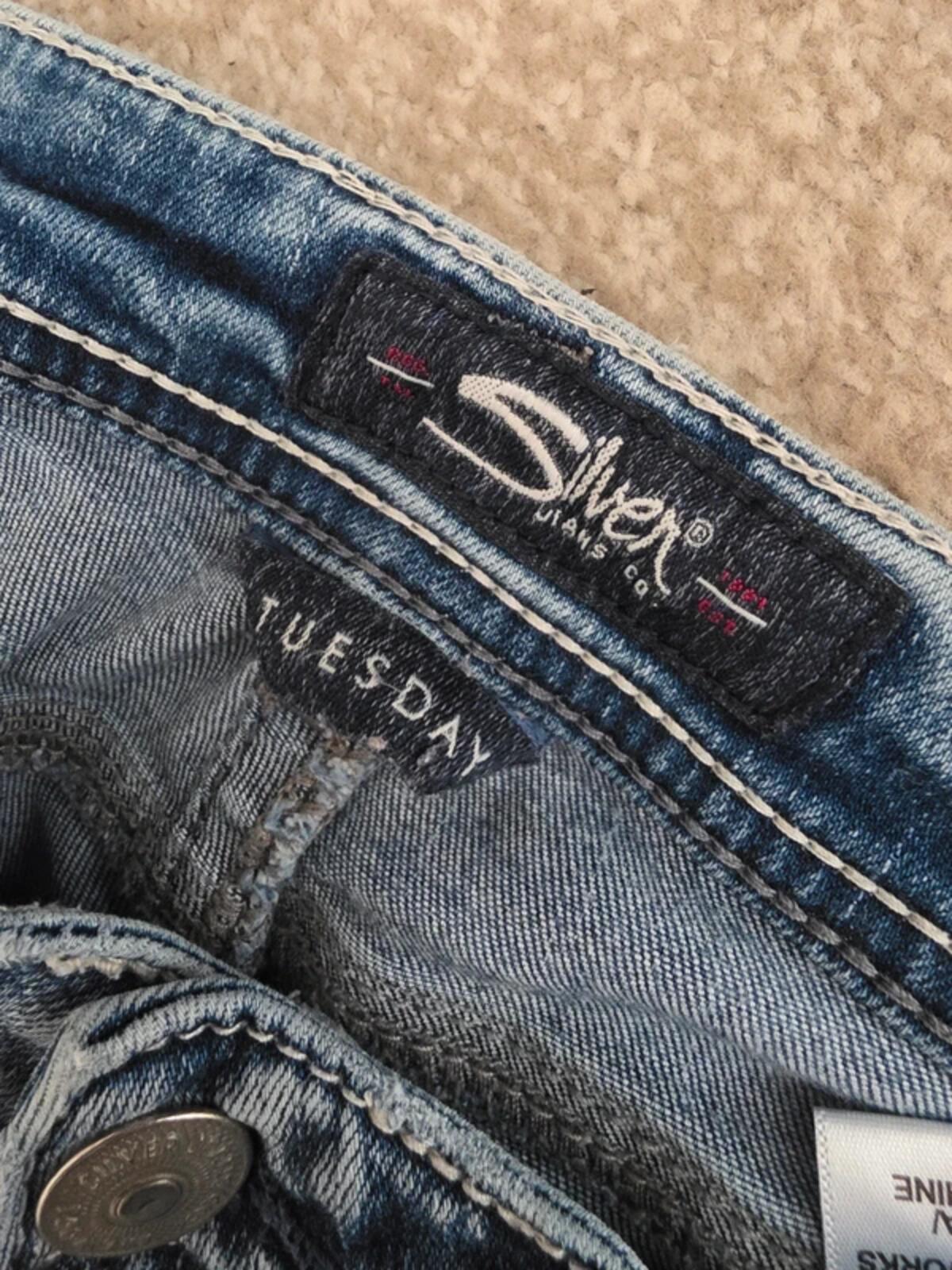 Vintage Y2K Silver Jeans Co Low Rise Skinny Jeans UK Size 6