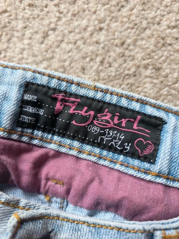 Flygirl Low Rise Straight Leg Jeans UK Size 6