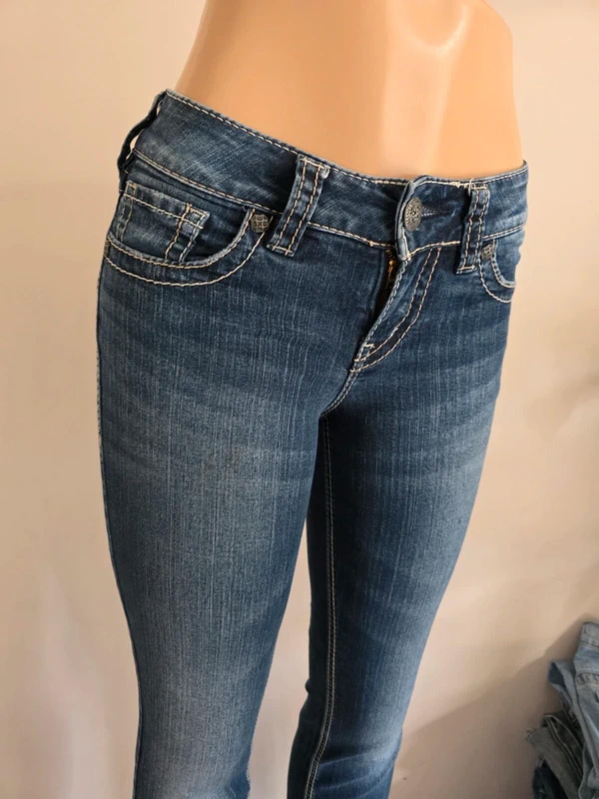 Vintage Y2K Silver Jeans Low Rise Bootcut Jeans UK Size 6