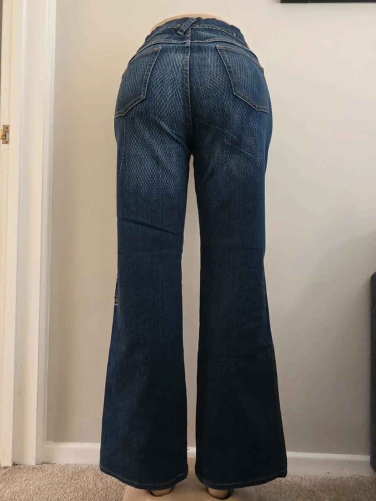 Vintage Y2K Baby Phat High Rise Bootcut Jeans UK Size 12