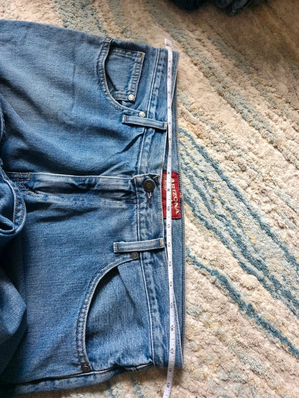 Arizona High Rise Baggy Straight Vintage Y2K Jeans UK Size 14