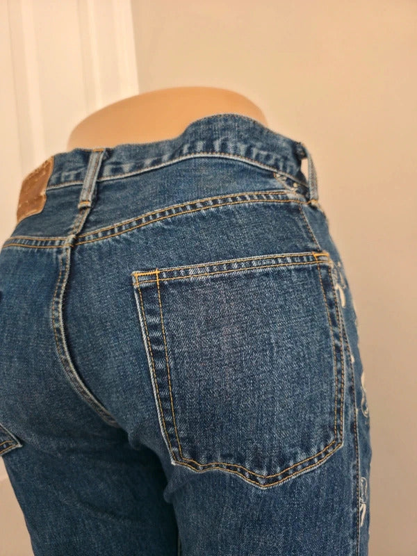 Vintage Y2K Billionaire Boys Club Mid Rise Straight Jeans UK Size 8/10