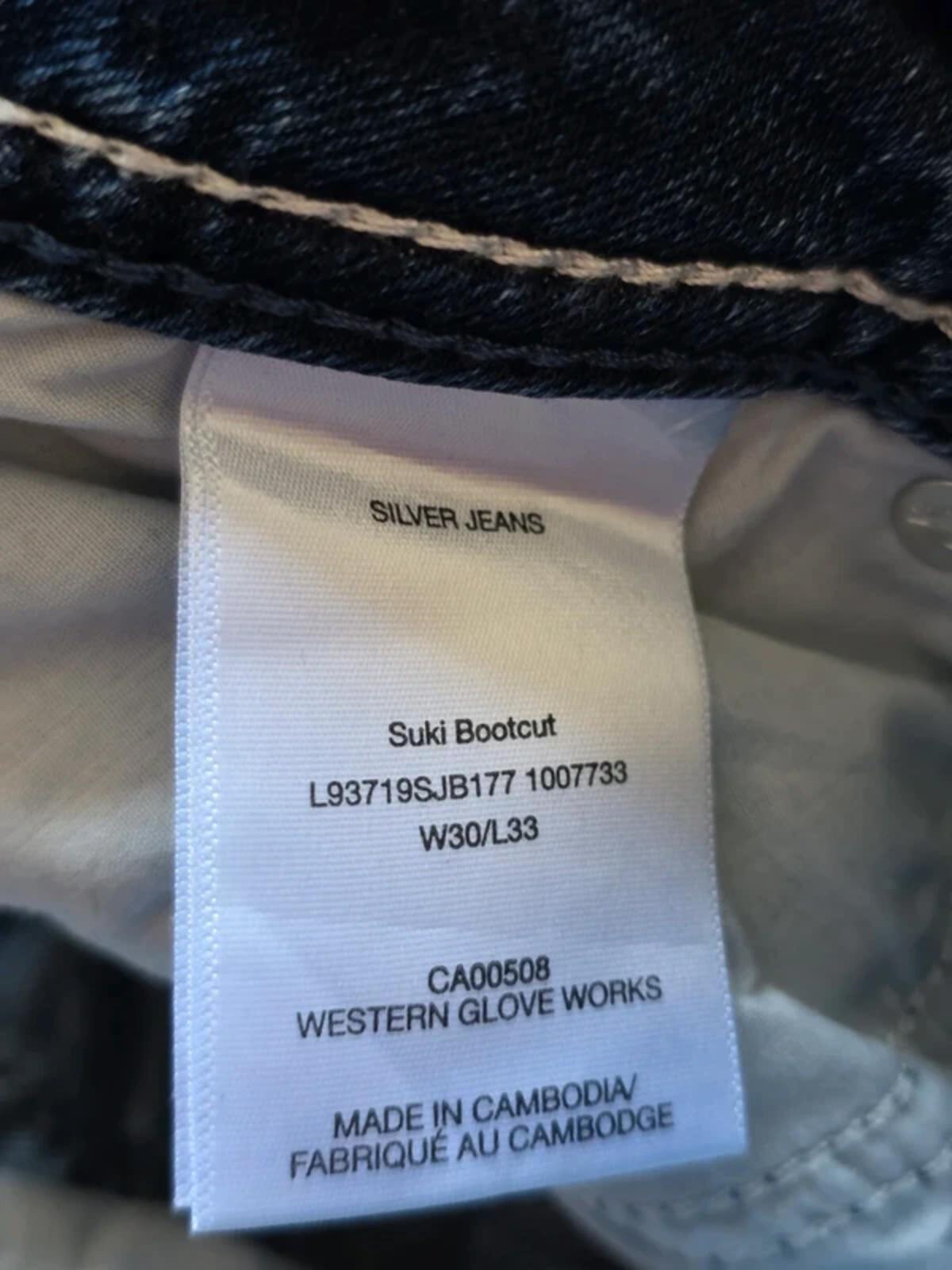 Vintage Y2K Silver Jeans Mid Rise Bootcut UK Size 12