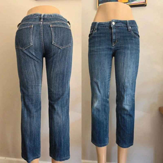 Vintage Y2K G.U. Mid Rise Cropped Jeans UK Size 8 tall