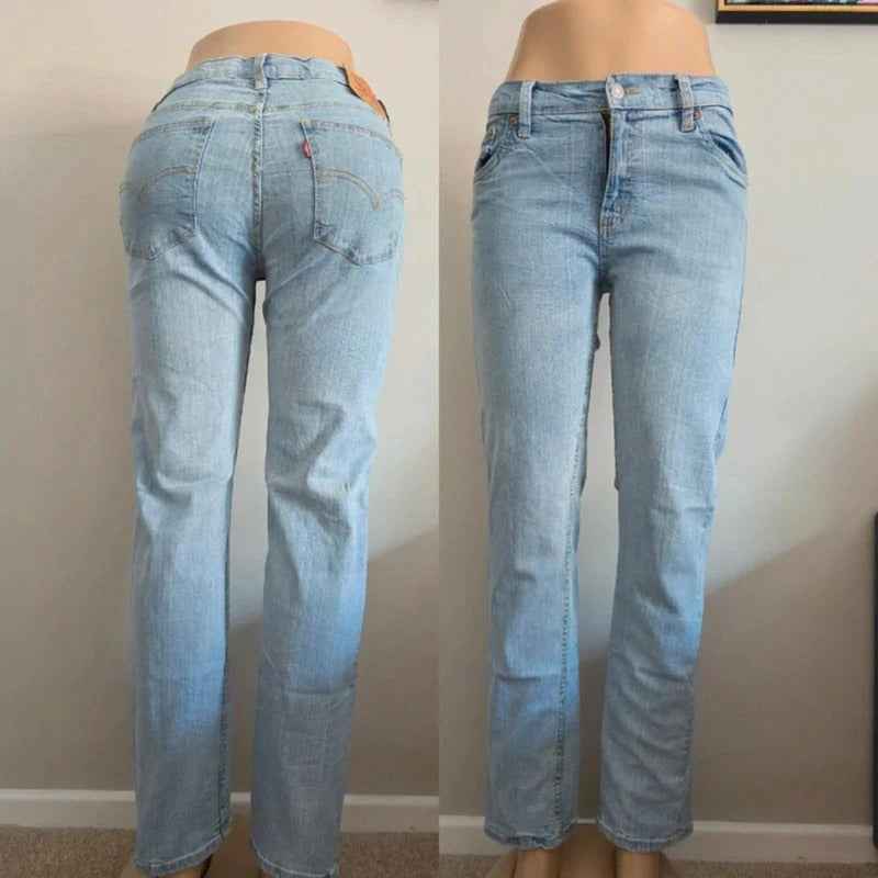 Levi's 502 Mid Rise Slim Vintage Y2K Jeans UK Size 10 Petite