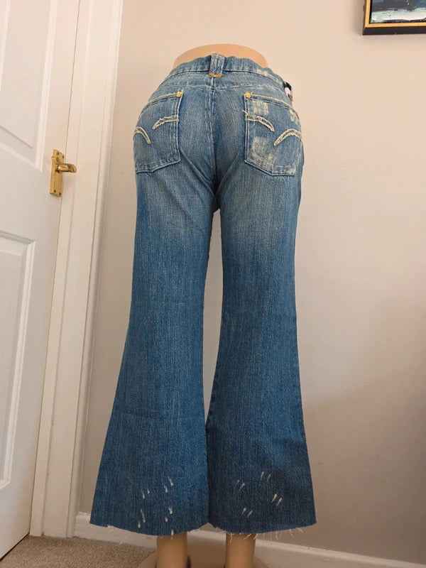 Joe’s Jeans Low Rise Relaxed Flared Vintage Y2K Jeans UK Size 10 Petite
