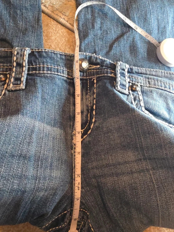 Maurices Premium Low Rise Cropped Capri Jeans UK Size 10/12