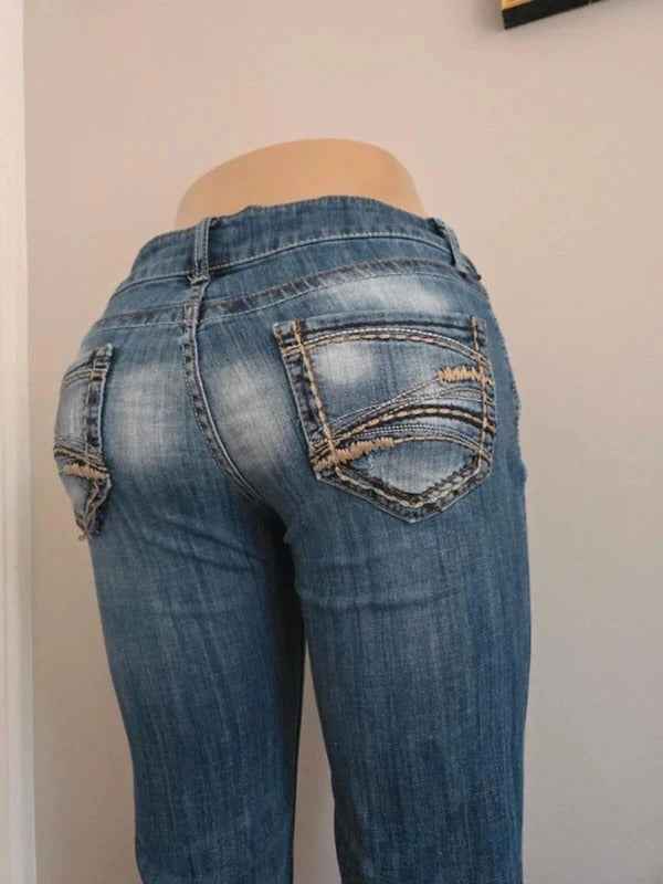 Decree Low Rise Bootcut Vintage Y2K Jeans UK Size 8/10