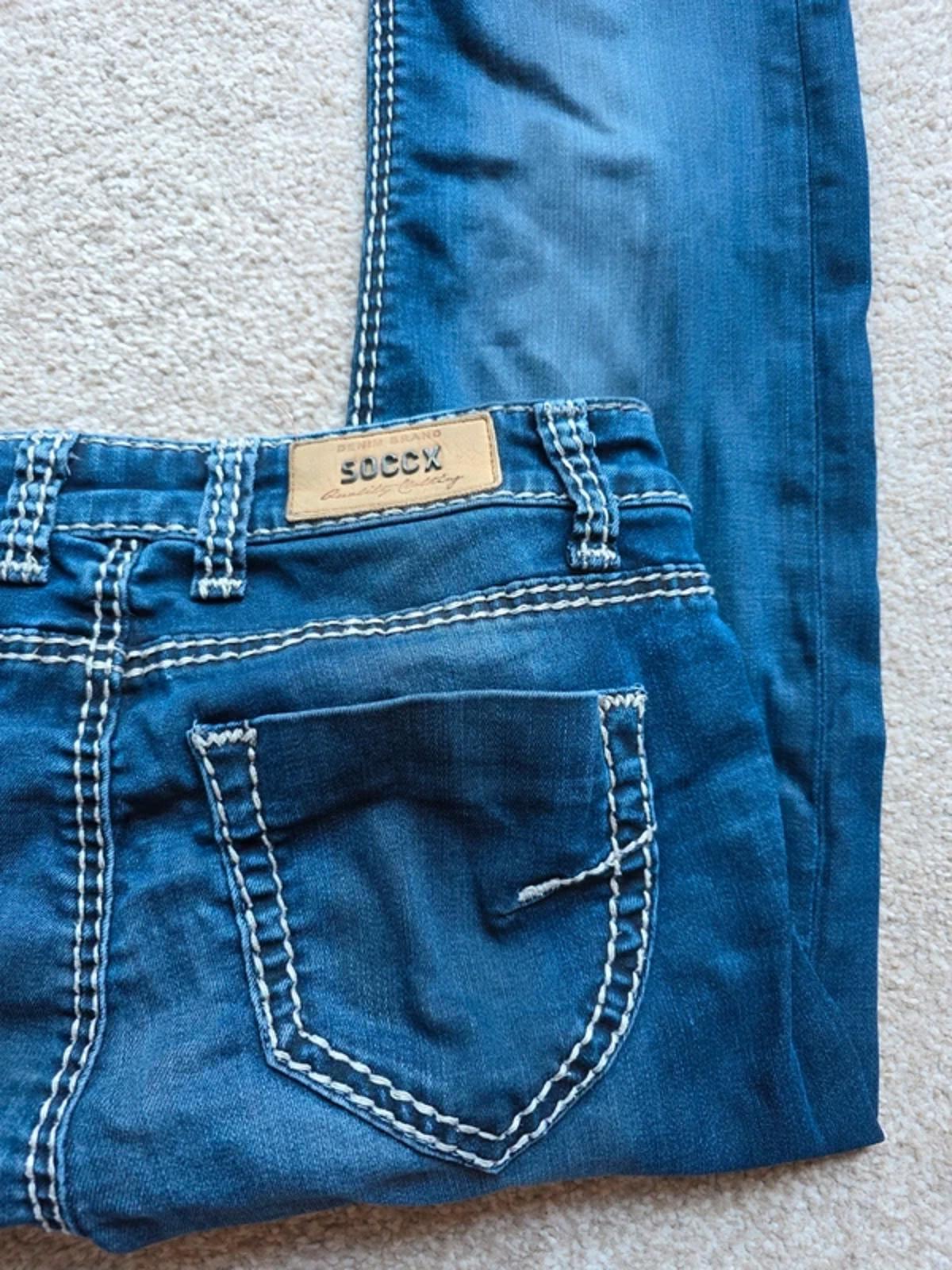 Vintage Y2K Soccx Super Low Rise Bootcut Jeans UK Size 8