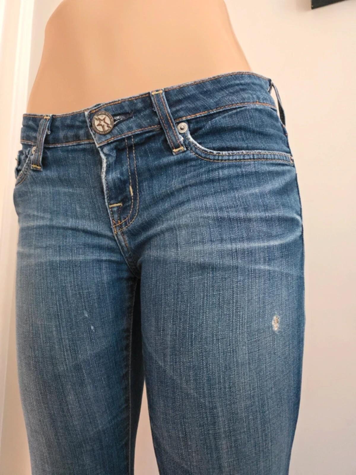 Big Star Ultra Low Rise Flared Vintage Y2K Jeans UK Size 4/6