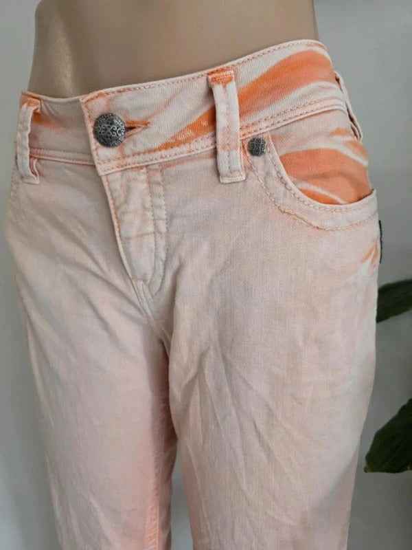 Vintage Y2K Silver Skinny Jeans UK Size 14