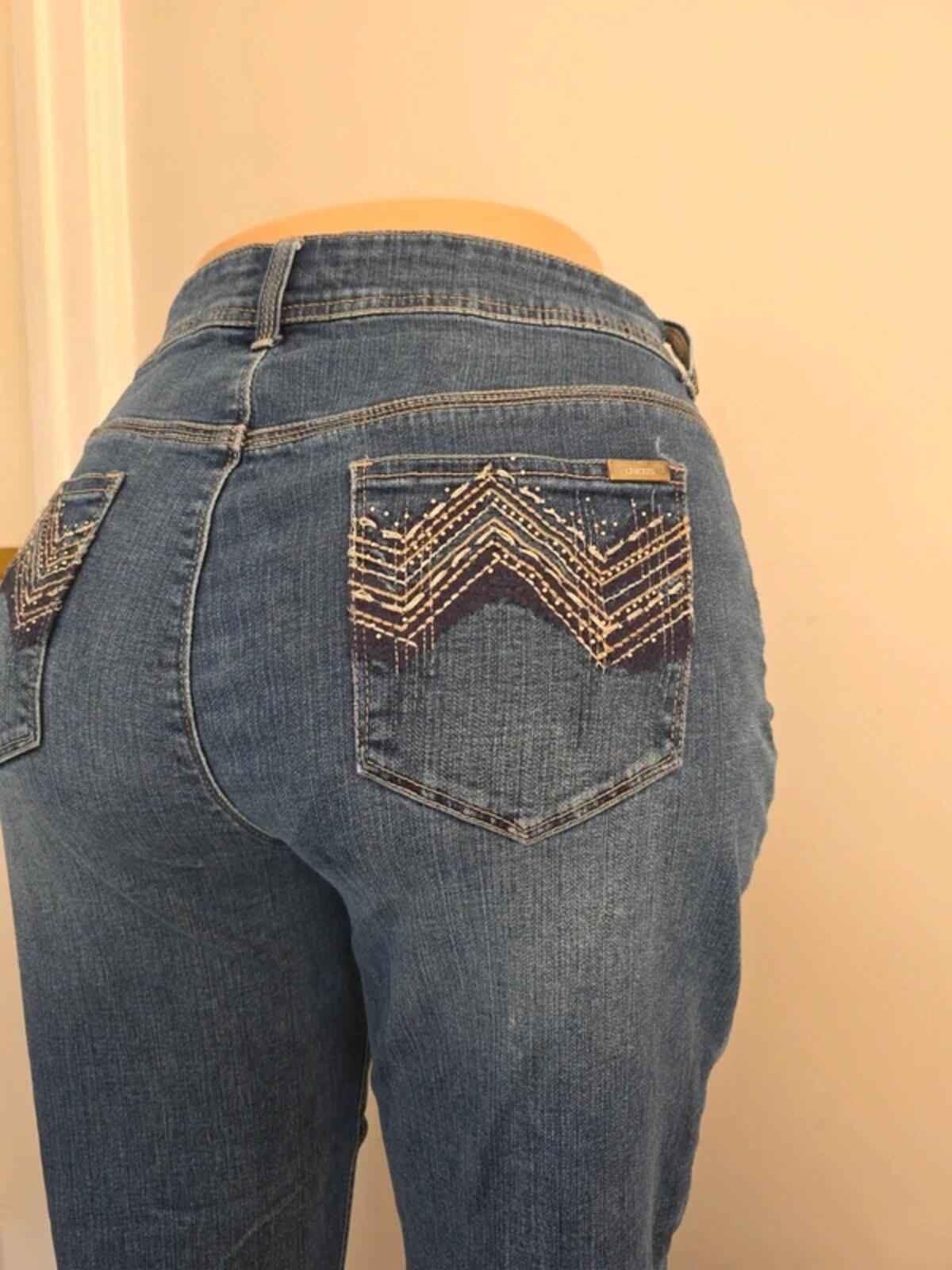 Chico's Mid Rise Skinny Jeans UK Size 14 Petite