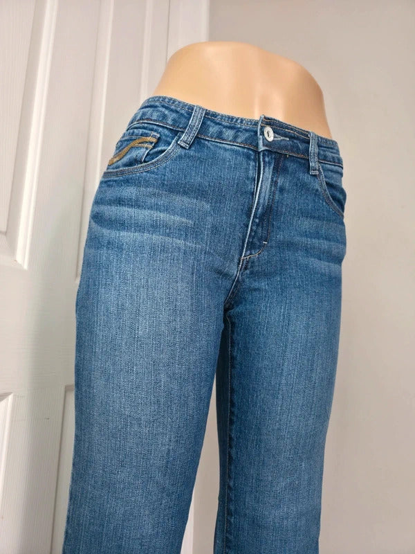 Arizona Mid Rise Flared Vintage Y2K Jeans UK Size 8 Petite