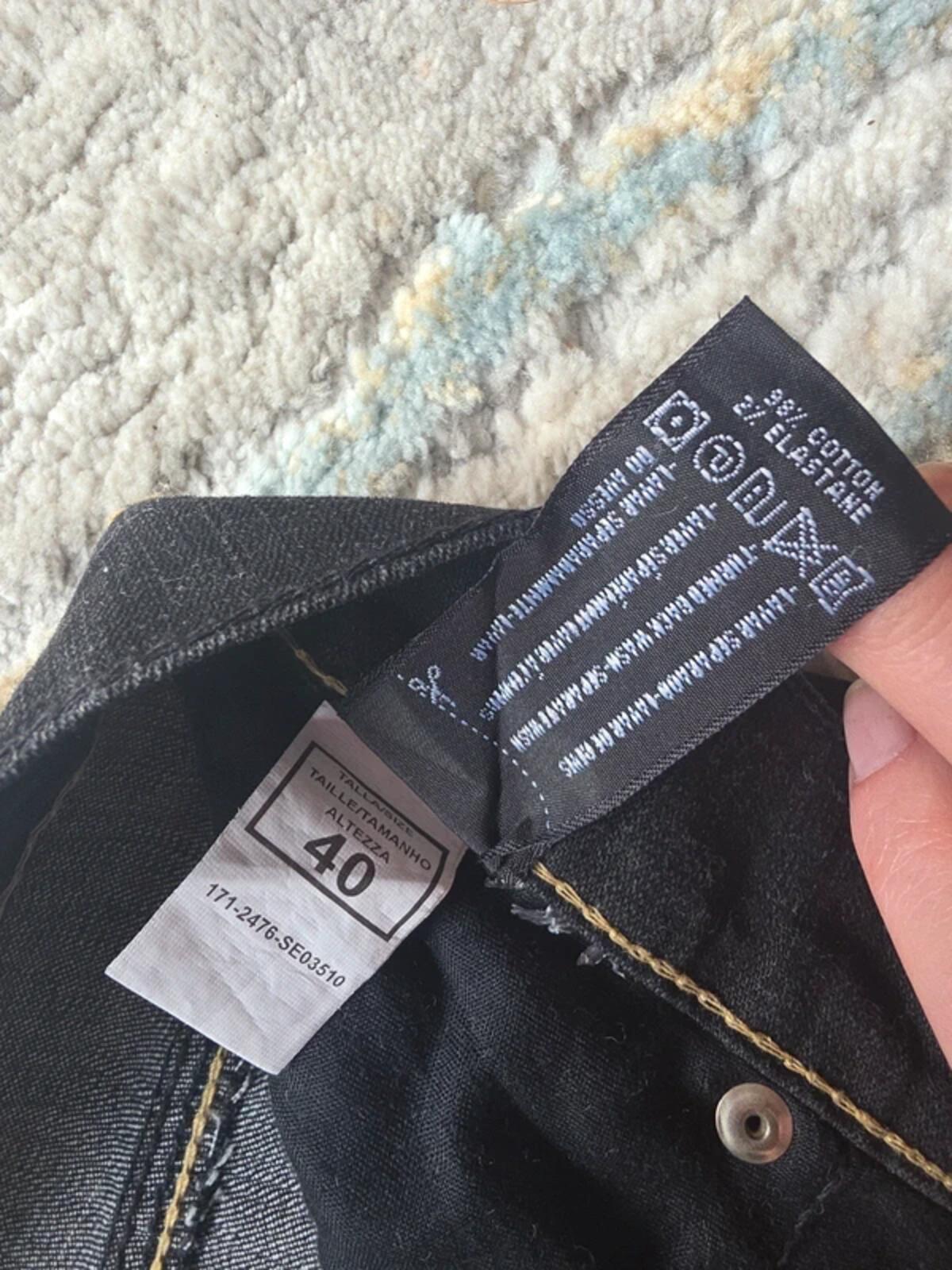 New Caro Vintage Y2K Mid Rise Straight Leg Black Jeans UK Size 8