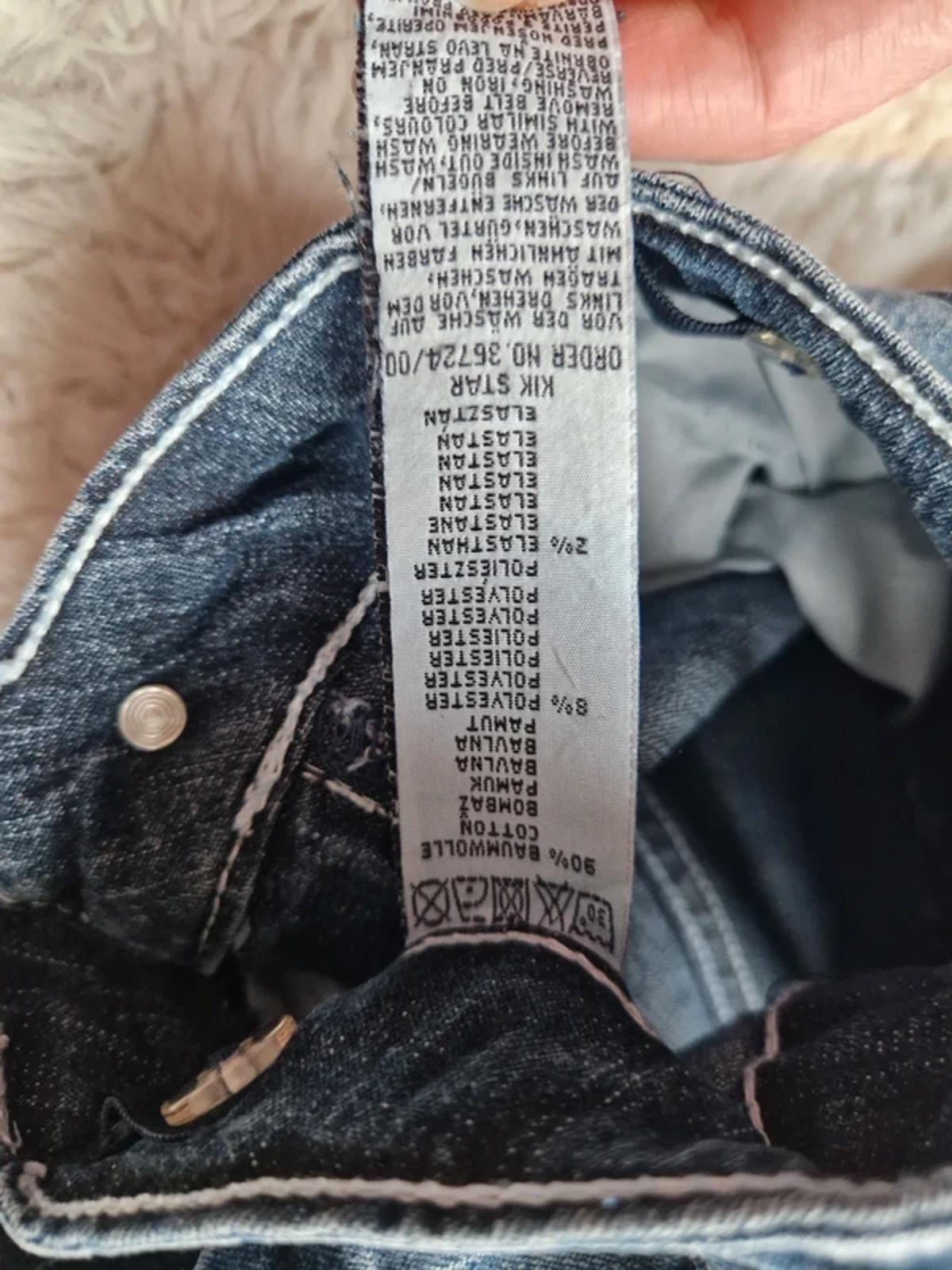 Y2K "Kikstar" Mid Rise Bootcut Petite Pink Detail Festival Grunge Denim UK 10