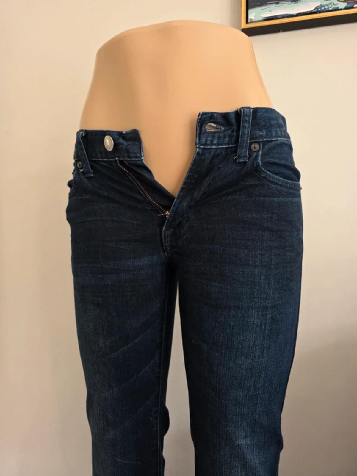 Vintage Y2K American Eagle Mid Rise Straight Jeans UK Size 6 petite