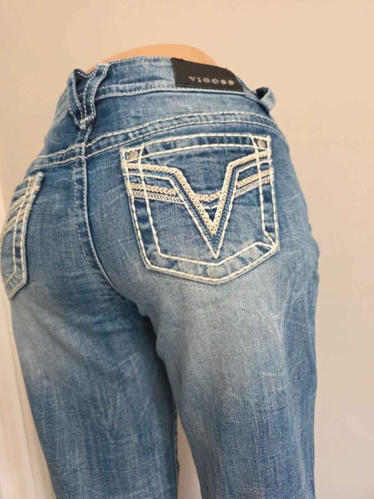 Vigoss Mid Rise Capri Vintage Y2K Jeans UK Size 14/16