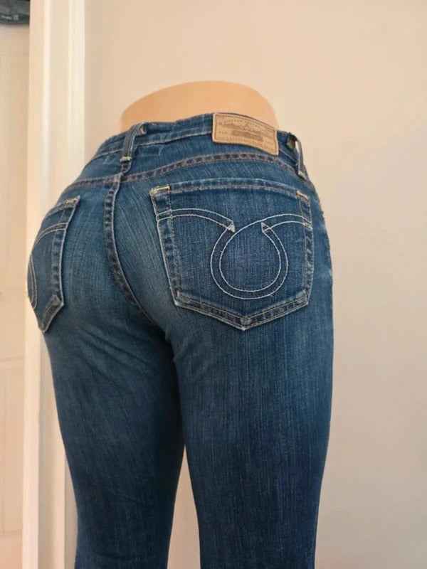 Big Star Ultra Low Rise Flared Vintage Y2K Jeans UK Size 4/6