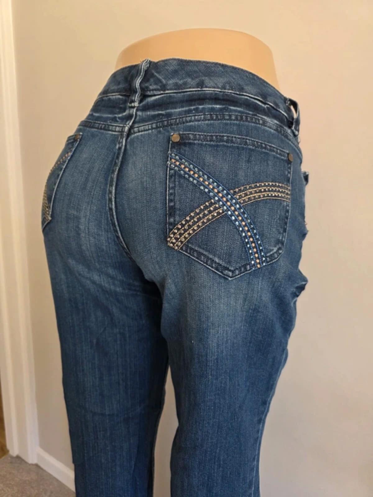 ANA A New Approach Mid Rise Bootcut Jeans UK Size 14
