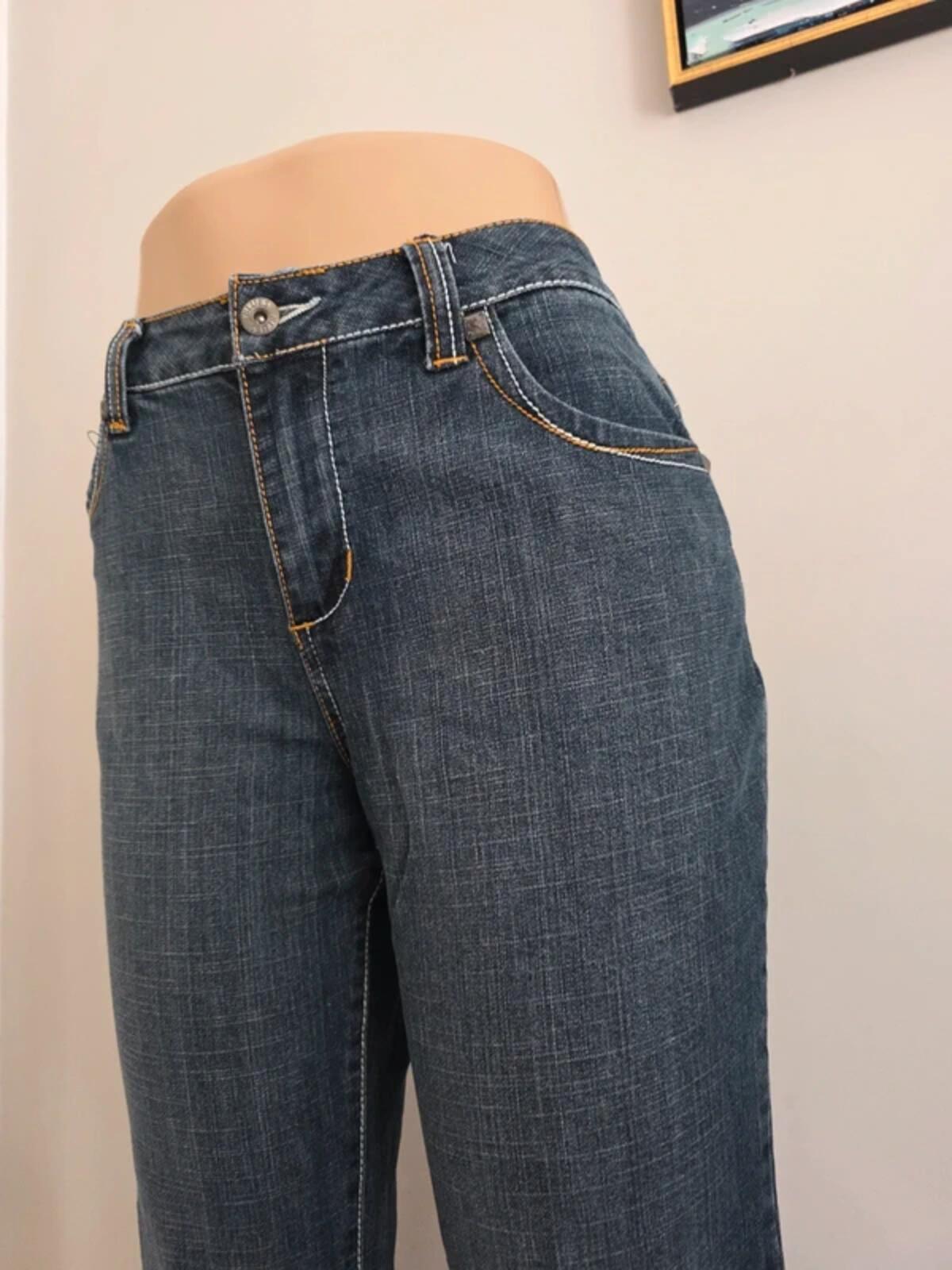 Baccini Mid Rise Wide Leg Vintage Y2K Jeans UK Size 10 Petite