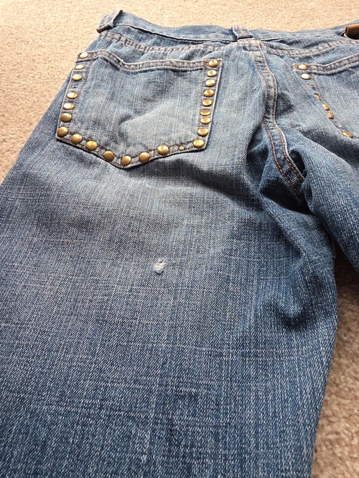 Y2K La Virtu Mid Rise Bootcut Jeans UK Size 10 Tall