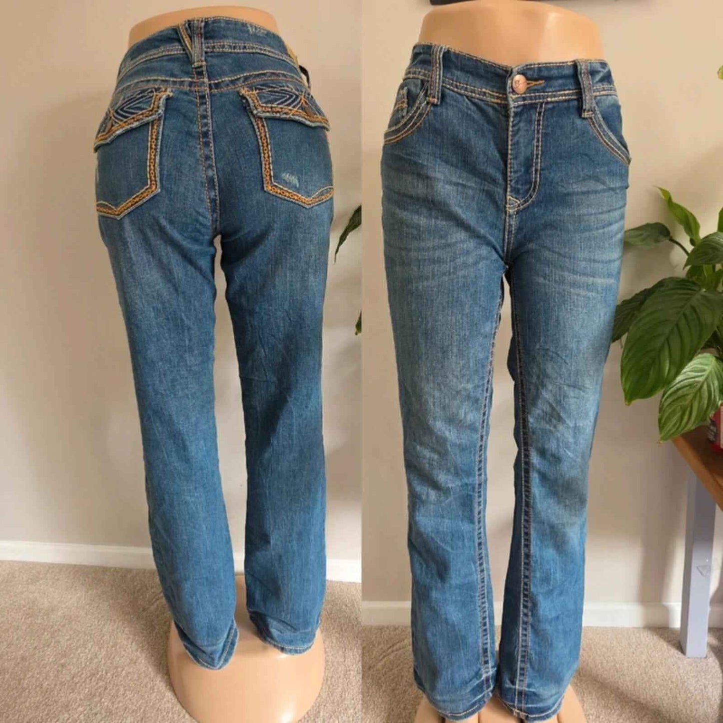 Vintage Y2K Supplies Mid Rise Straight Leg Jeans UK Size 16