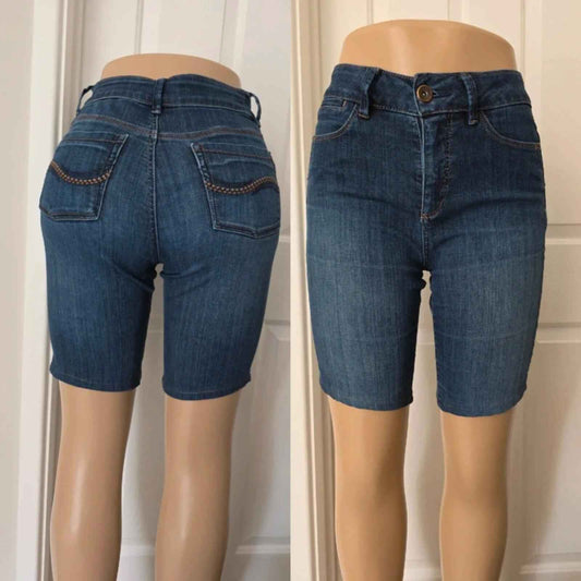 Santana Jeans Mid Rise Vintage Y2K Denim Shorts UK Size 6