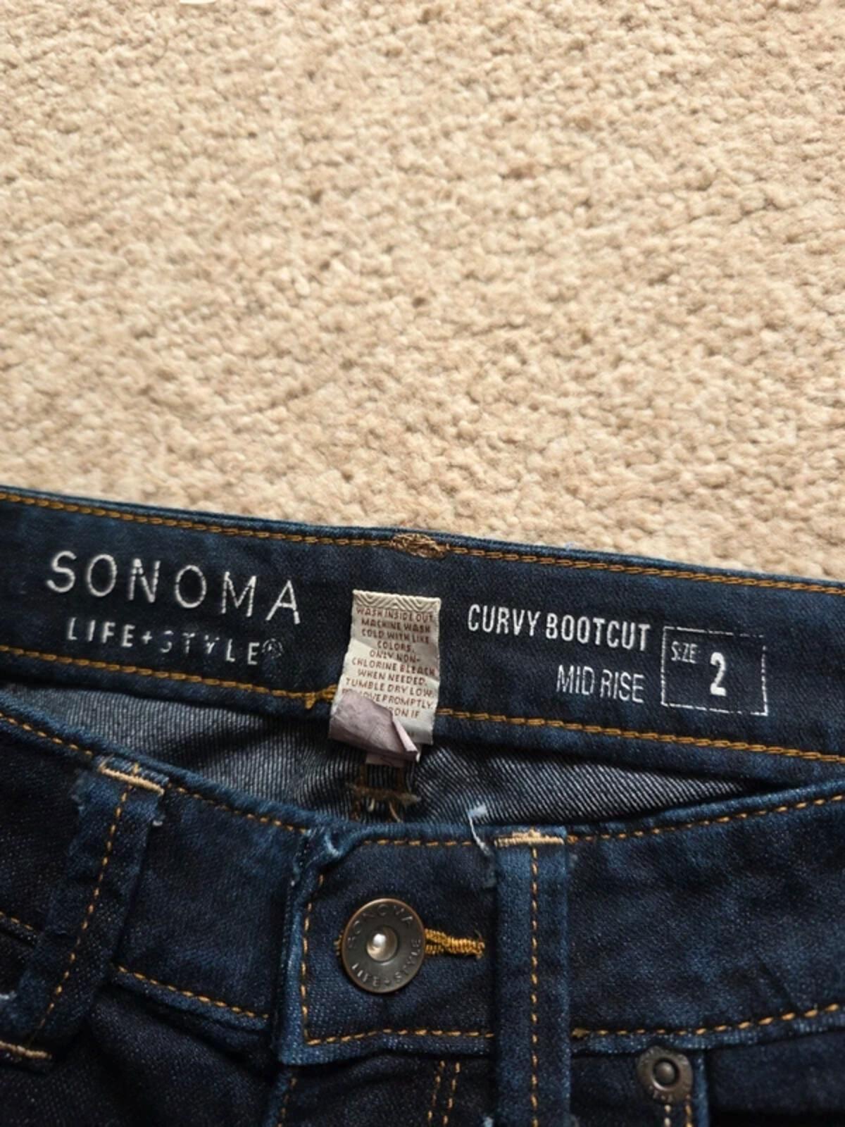 Vintage Y2K Sonoma Mid Rise Bootcut Jeans UK Size 8