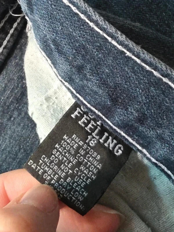 Gut Feeling Mid Rise Straight Leg Vintage Y2K Jeans UK Size 8