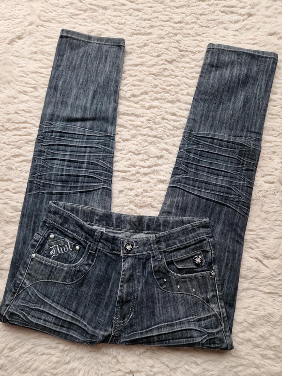 Y2K "Fashion Jeans Wear" Mid Rise Straight Leg Petite Grunge Indie Sleaze Festival Denim UK 8 petite