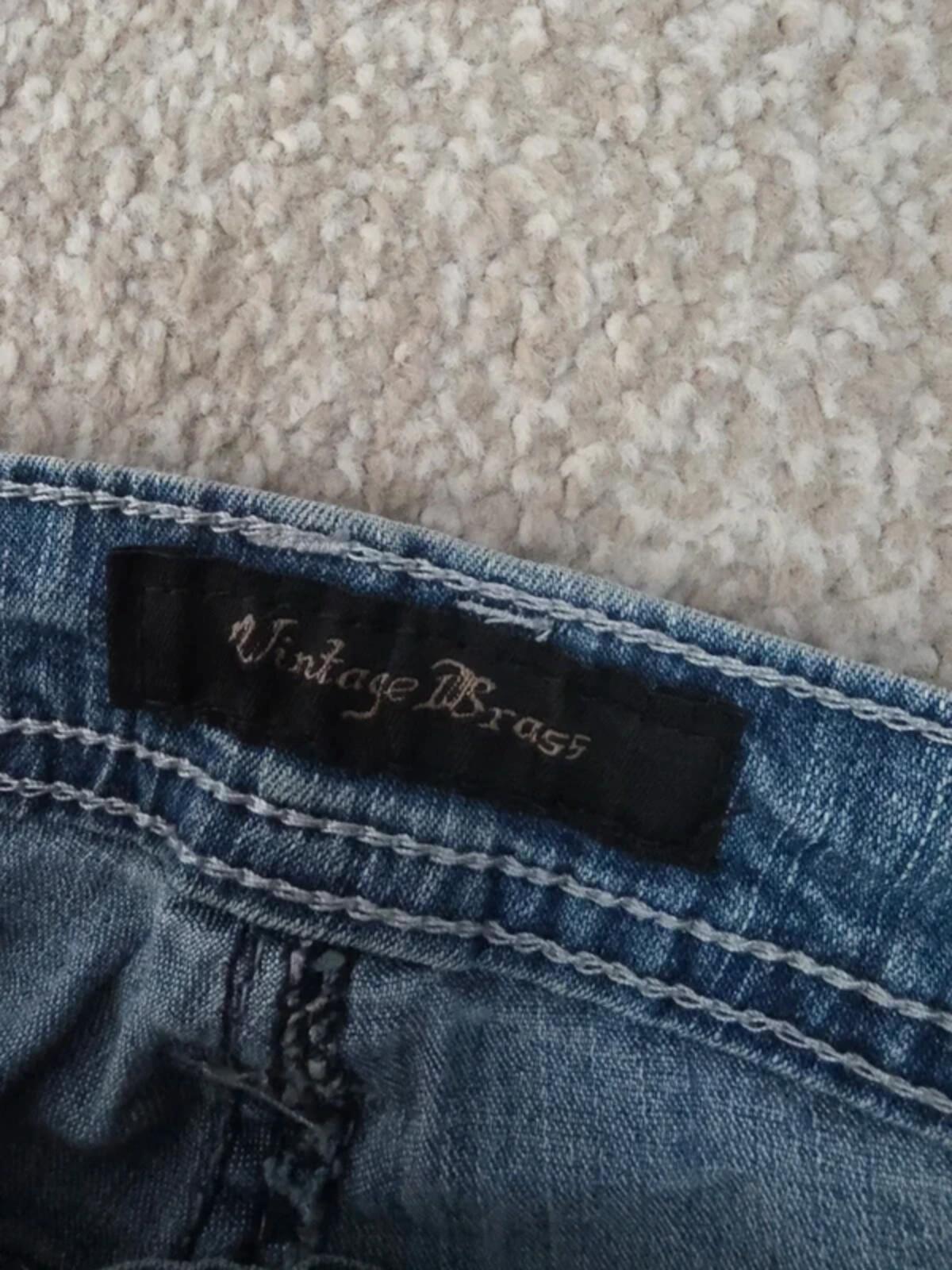 Vintage Brass Low Rise Slim Vintage Y2K Jeans UK Size 8