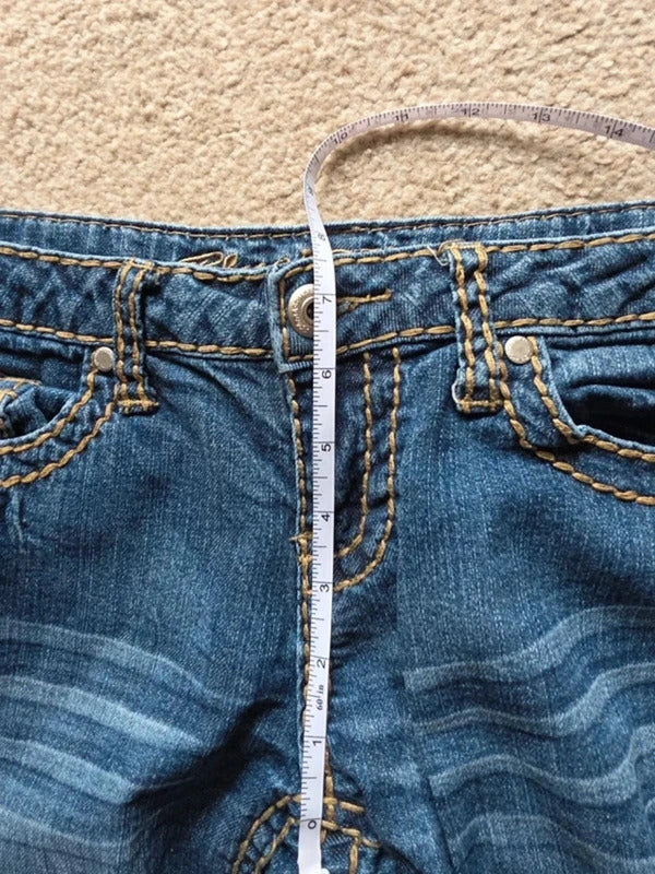 Blue Asphalt Low Rise Bootcut Vintage Y2K Jeans UK Size 8