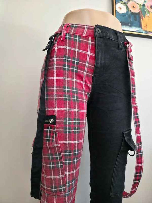 HT Denim Stinger Mid Rise Skinny Cargo Jeans UK Size 10/12