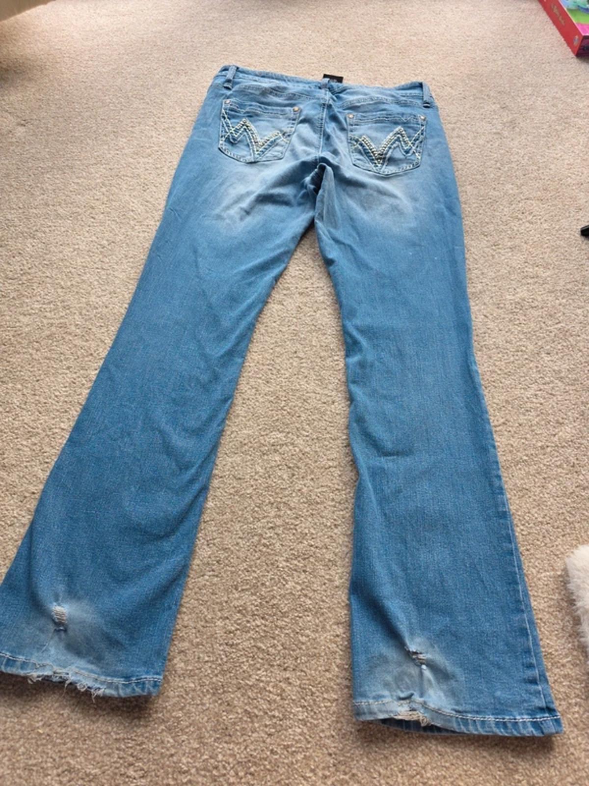 Vintage Y2K Hydraulic Mid Rise Bootcut Jeans UK Size 12/14
