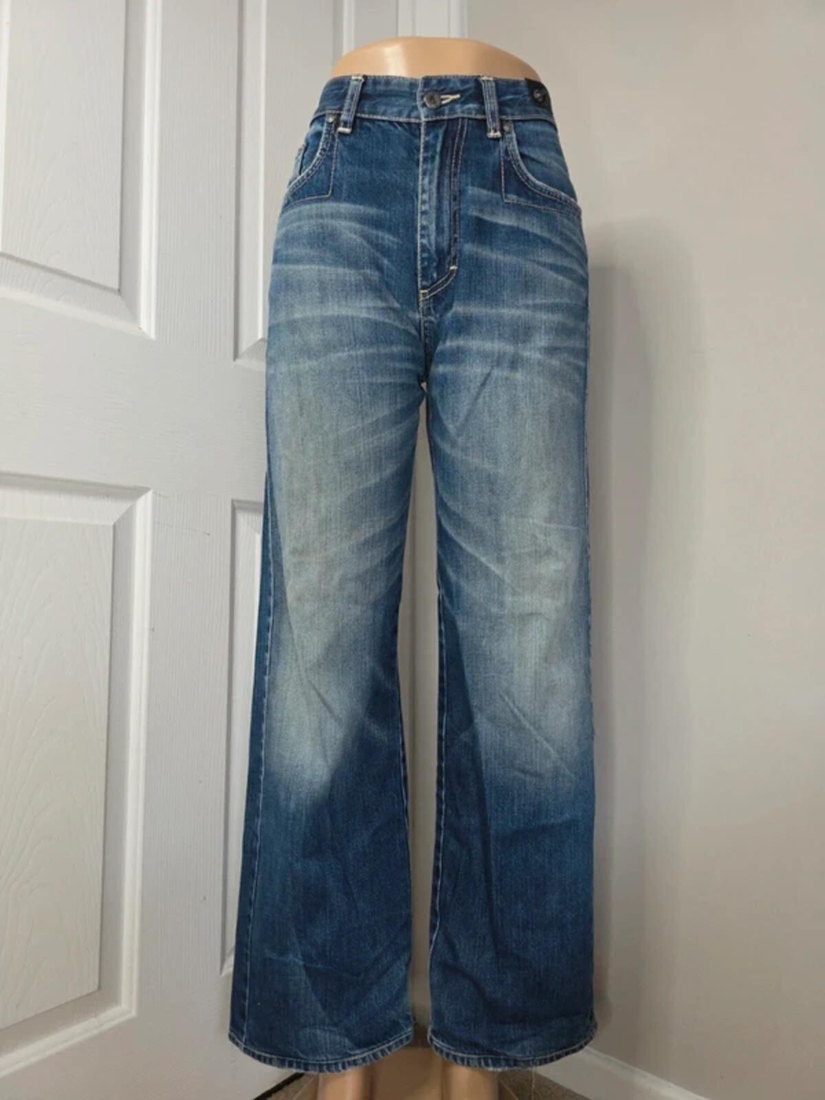 Calvin Klein Mid Rise Relaxed Wide Leg Jeans UK Size 10 Petite
