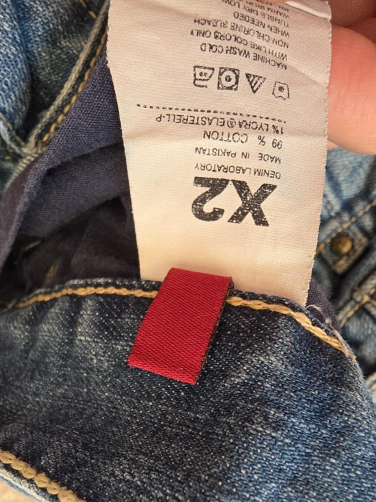 X2 Low Rise Bootcut Vintage Y2K Jeans UK Size 10 Tall
