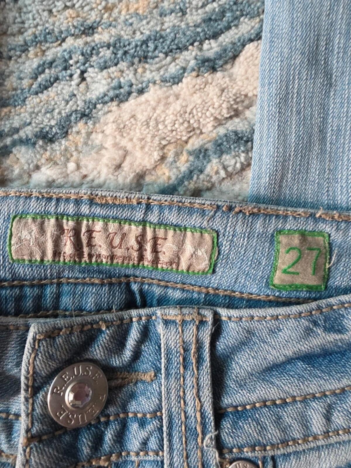 R.E.U.S.E Low Rise Straight Vintage Y2K Jeans UK Size 8 Very Tall