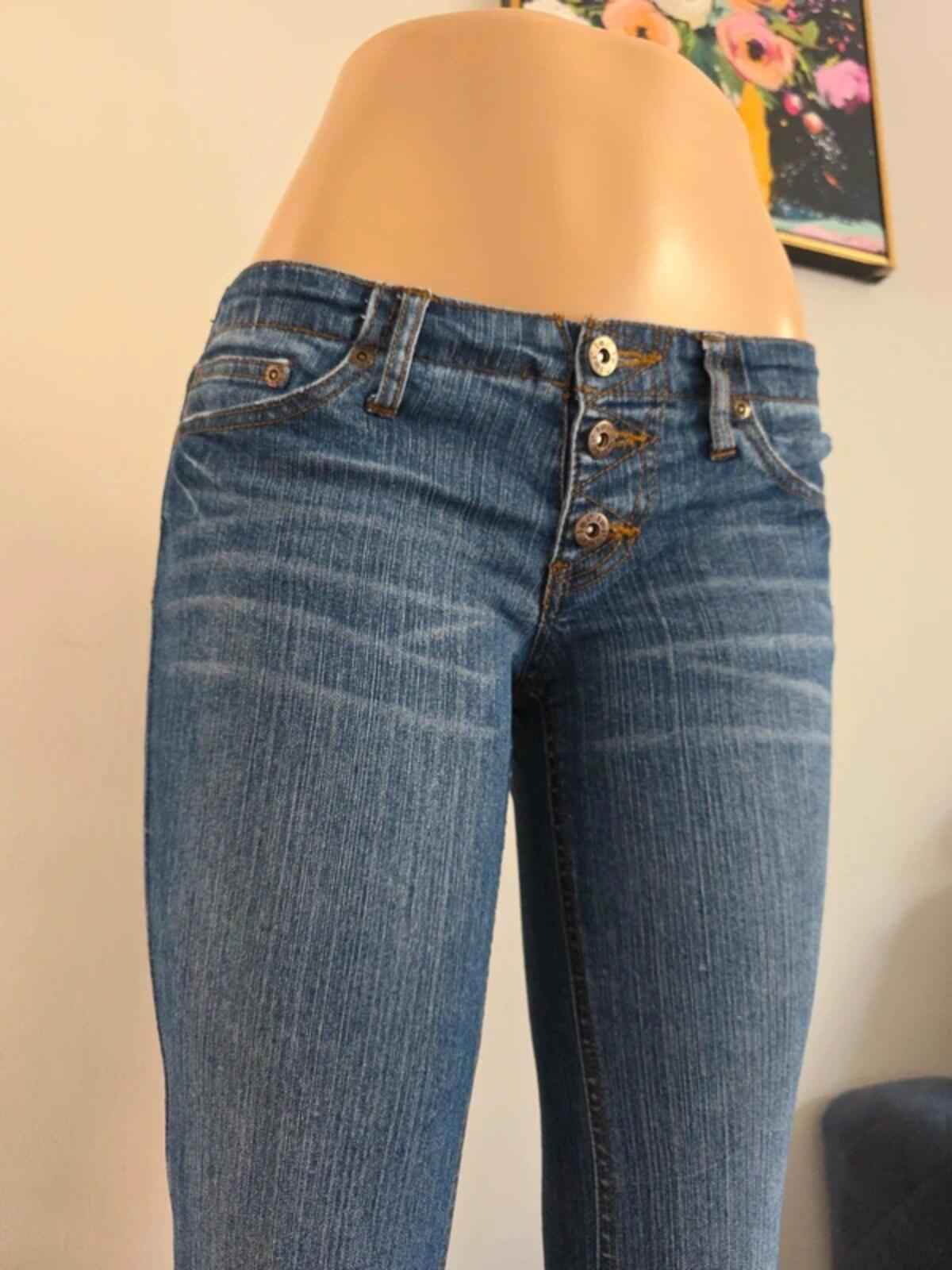 Lei Low Rise Flared Vintage Y2K Jeans UK Size 4 Petite